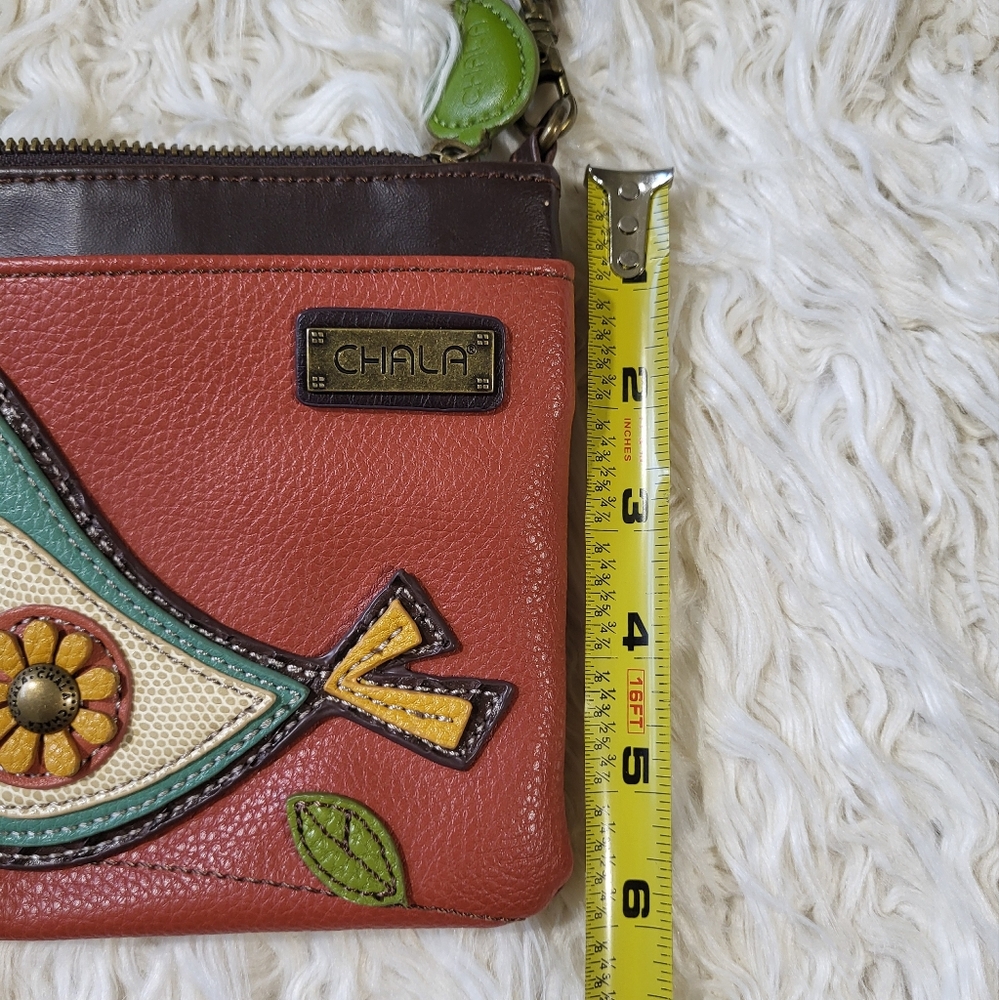 Chala Crossbody Leather Bird Design Bag With Adjustable Strap - Picture 13 of 13